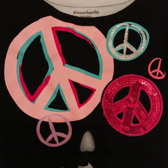 Garanimals Peace Sign Top with Ruffle Sleeve ✌️ - Picture 3 of 5